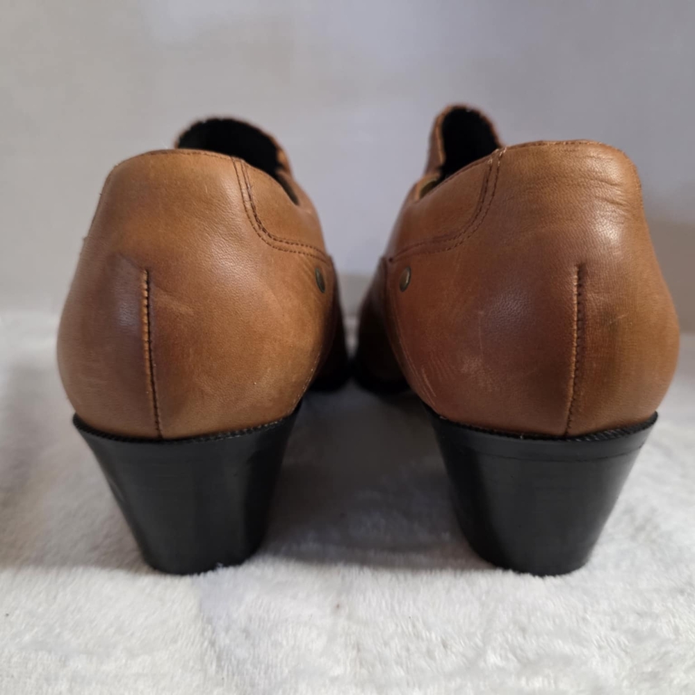 Dingo Women's DI02218 Western Ankle-Boots Size 8M Brown Leather Cowgirl Booties - Picture 14 of 14